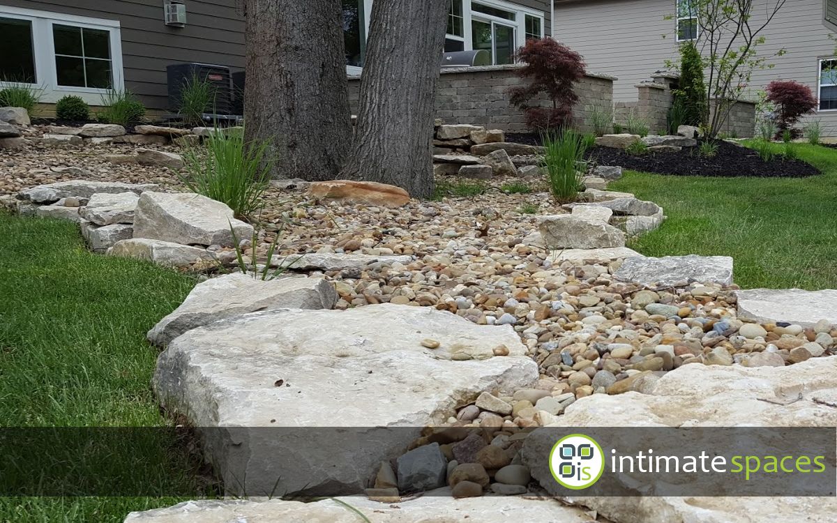 Outdoor Living Spaces : Patio, water feature, grill bar